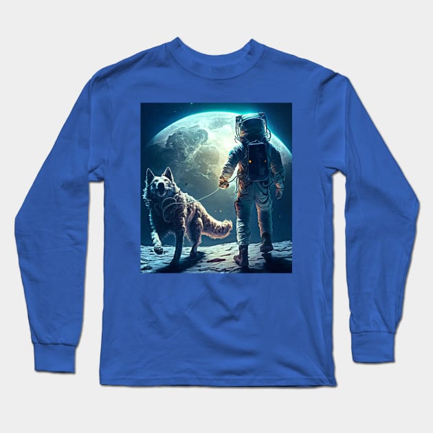 moon astronaut Long Sleeve T-Shirt by presstex.ua@gmail.com